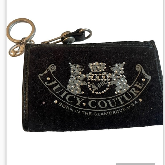 Juicy Couture Change Purse Brown Bling Front - Picture 2 of 7